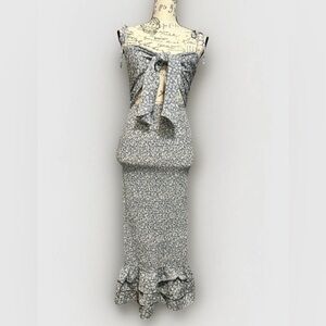 Mable Smocked Tie Front Dress Mermaid